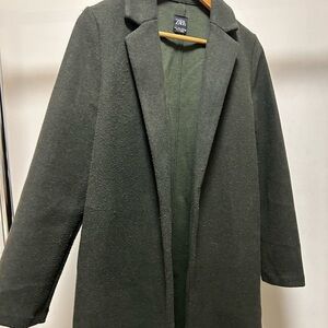 Zara Dark Green Pea Coat